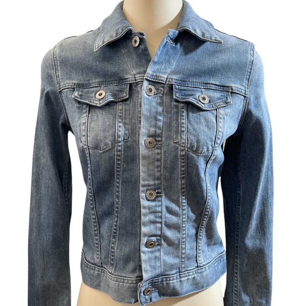 AG Adriano Goldschmied Medium Blue Denim Jacket